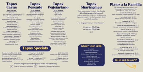 Menukaart Gaudí — pagina 1