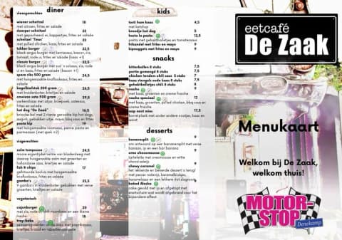 Menukaart De Zaak — pagina 2