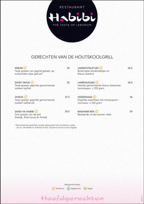 Menukaart Habibi — pagina 4