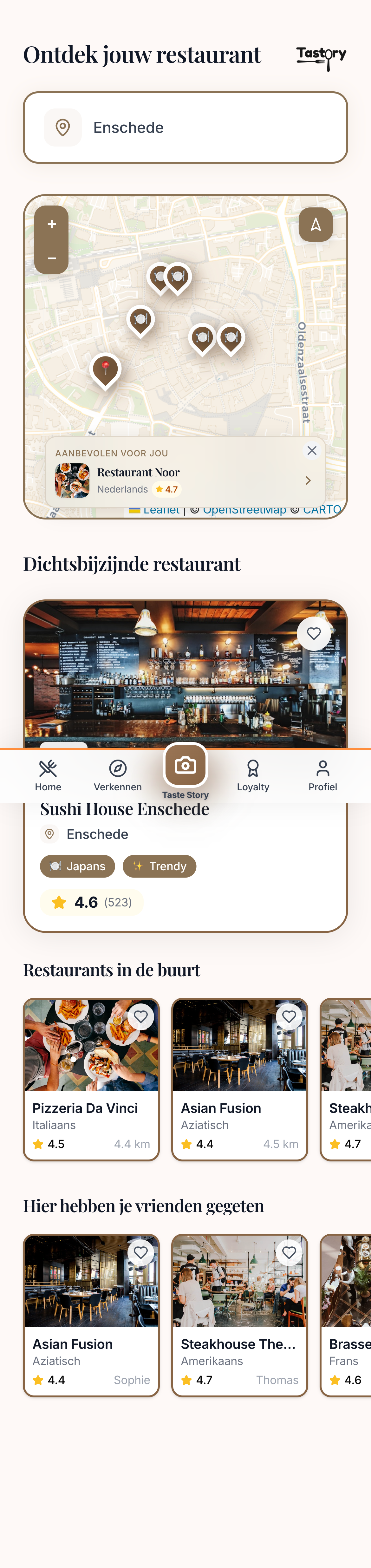 Tastory app screenshot